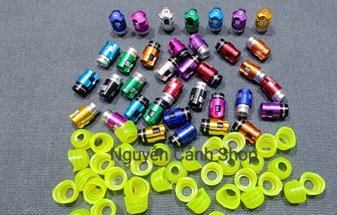 ốc Van vòi xe máy mẫu V11=combo(1 cặp van vòi+1 cặp cao su )