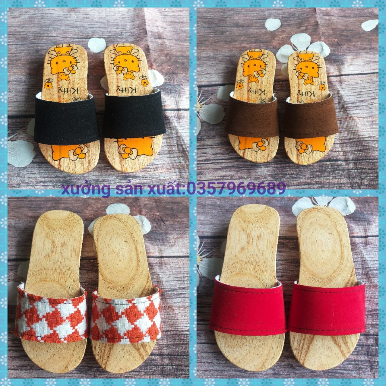 Guốc gỗ bé trai , bé gái , guốc nhật ( xưởng sản xuất )