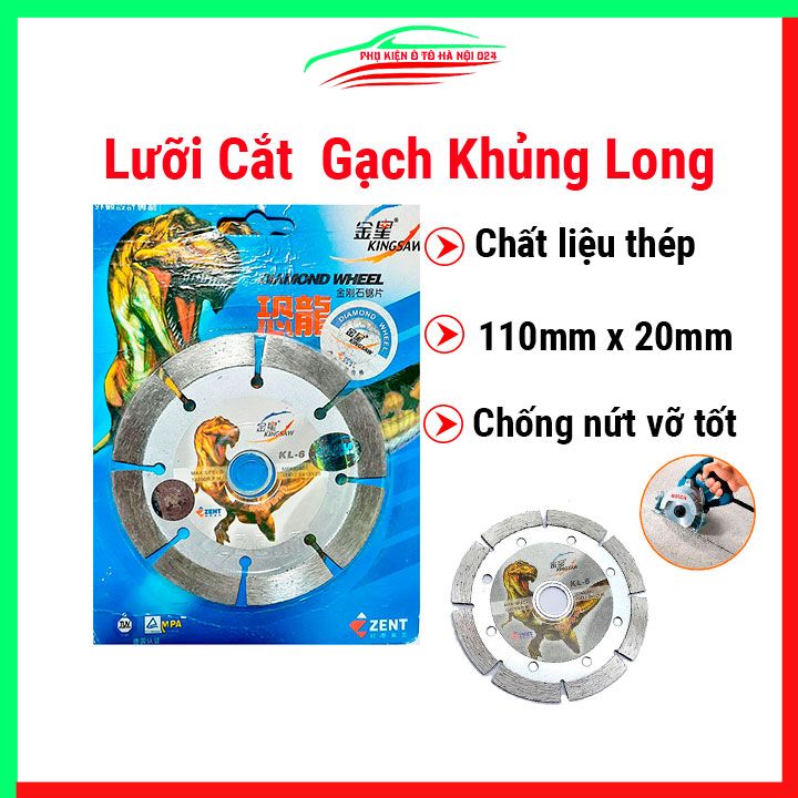 Lưỡi cắt  gạch khủng long, lưỡi cưa cắt gạch bê tông 110mm x 20mm ứng dụng rộng rãi
