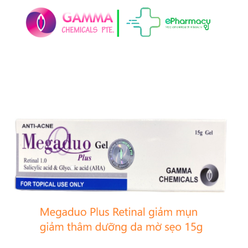 MEGADUO PLUS Retinal - Gel Megaduo plus giảm mụn giảm thâm sẹo dưỡng da 15g