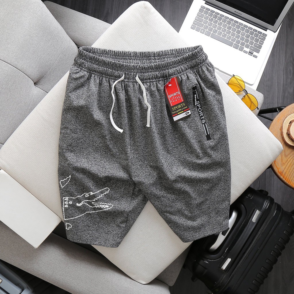 Quần short thun nam bigsize (90 - 140kg) - cá sấu vải poly big size
