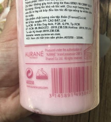 KEM TẠO KIỂU 3D CHO TÓC UỐN XOĂN AURANE PHÁP 325ml