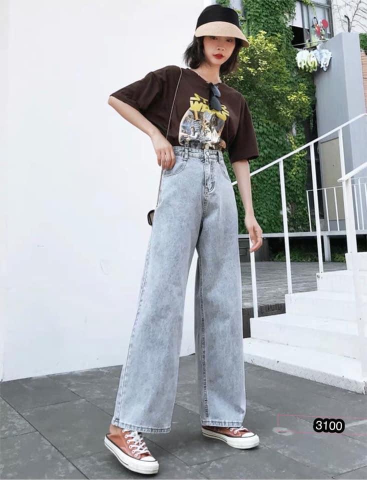 QUẦN BAGGY JEAN ỐNG RỘNG MỚI 3100 PHONG CÁCH HÀN QUỐC, PHUONGMART
