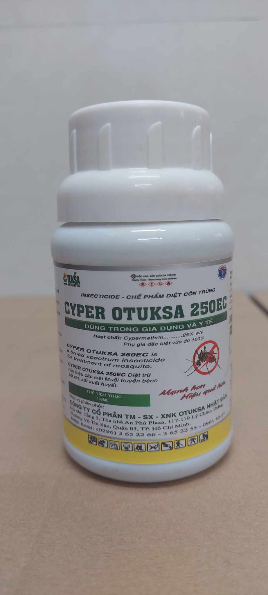 (Chính hãng) THUỐC DIỆT MUỖI & CÔN TRÙNG CYPER OTUKSA 250EC - 100ml