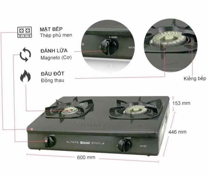 Bếp gas rinnai 365