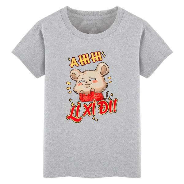 [HCM]Áo thun in hình XUÂN CANH TÝ AHIHI LÌ XÌ ĐI chất liệu mềm mịn thun co giãn và thấm hút tốt - ATX04