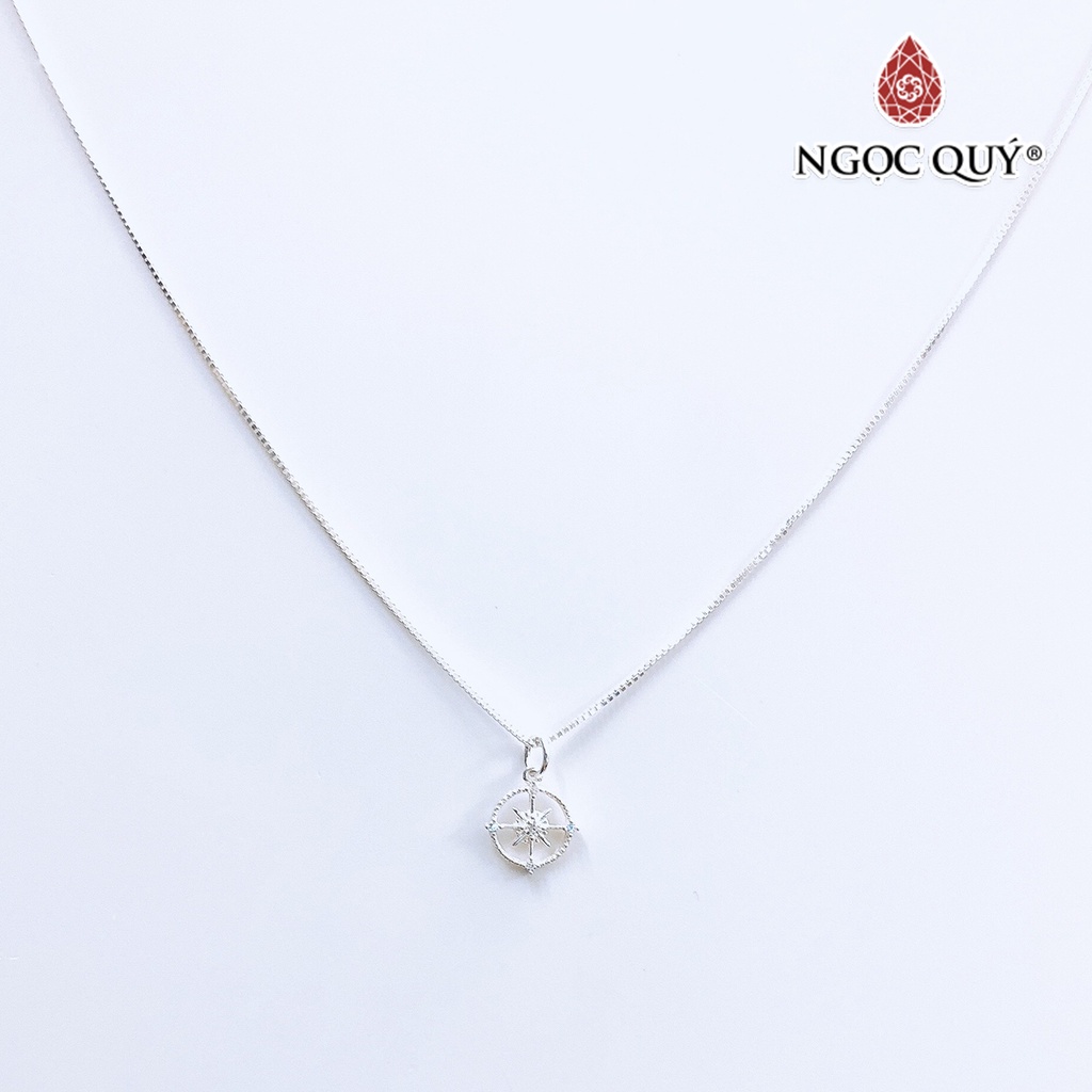 Dây Chuyền Bạc Mặt La Bàn - Ngọc Quý