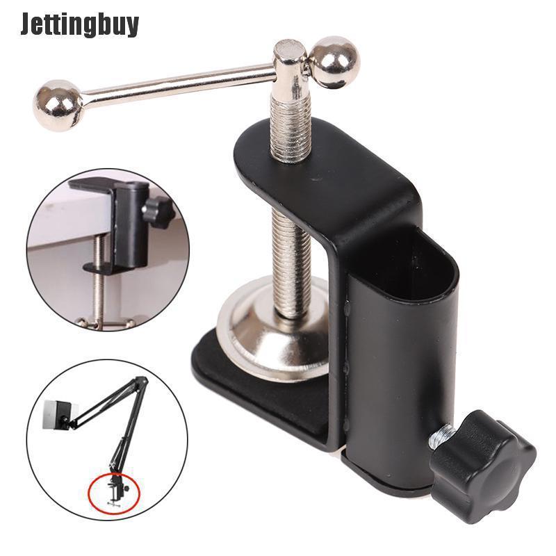 Jettingbuy Cantilever Bracket Clamp Holder Desk Lamp Clip Fittings Base Hose for Mic Stand