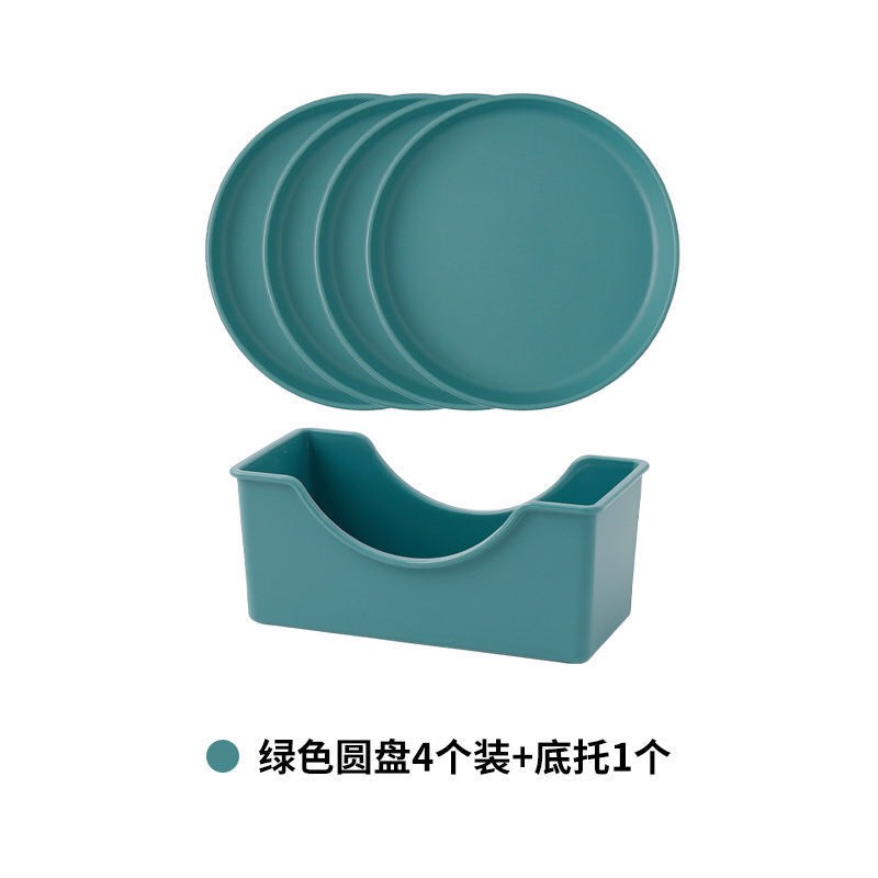 Khay/Đĩa nhựa đựng thực phầm  chất liệu lúa mạch đi picnic (1 chiếc)