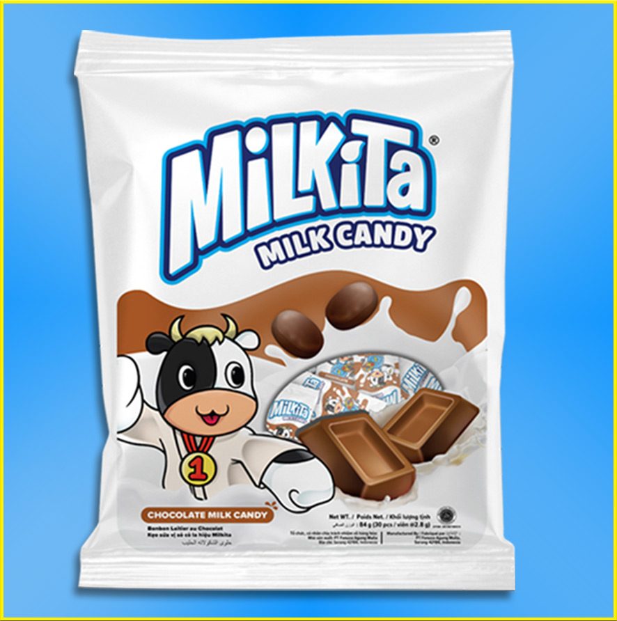 Kẹo Sữa Milkita Vị Sôcôla Milkita Chocolate Milk Candy (Gói 84g)