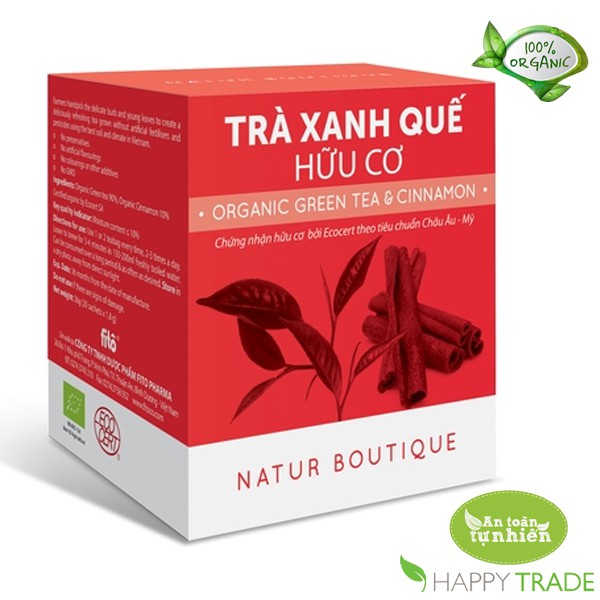 Trà Xanh Quế Hữu Cơ túi lọc FITO (20 TÚI LỌC)