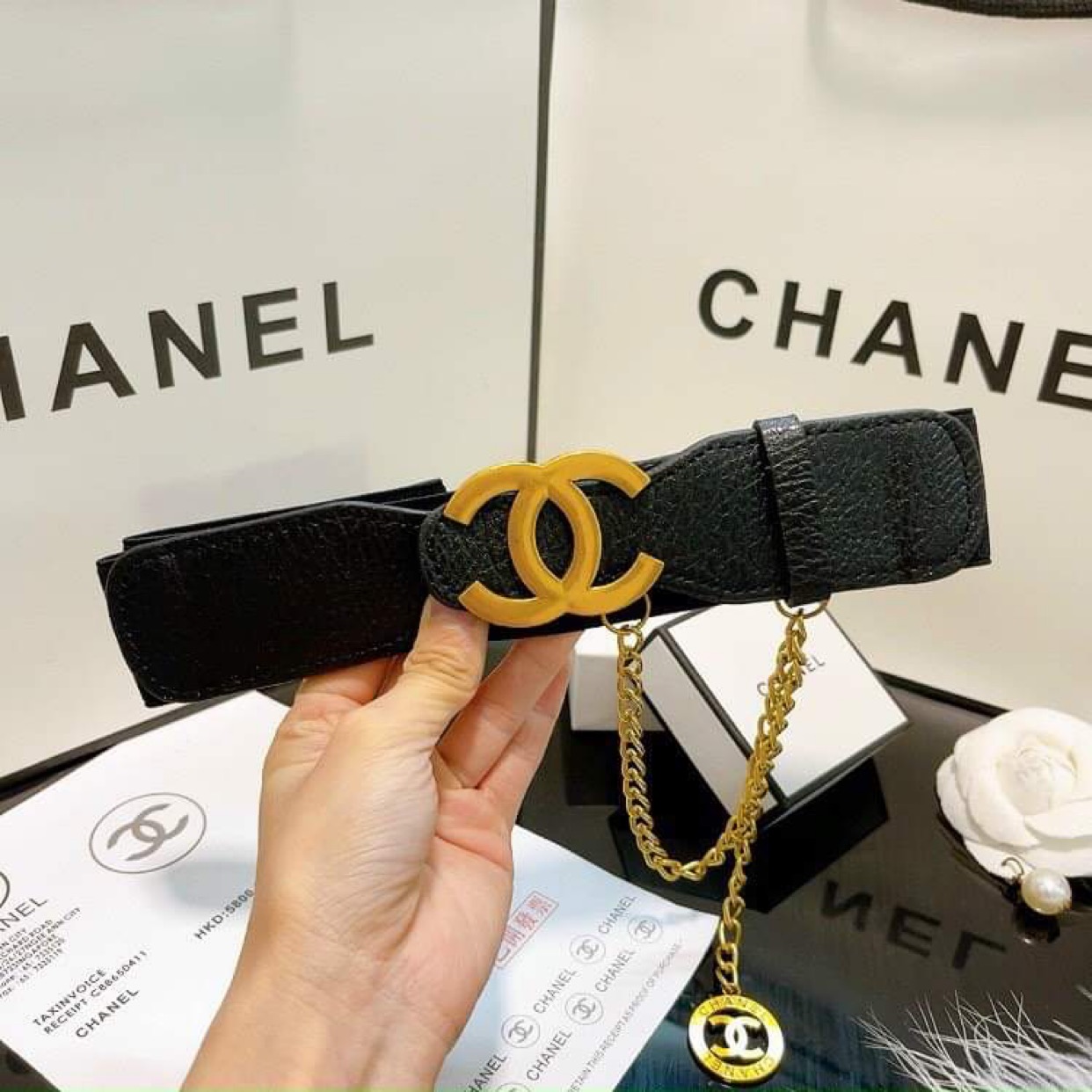 đai váy, thăt lưng nịt, đai đầm phối đồ bản xích 4cm