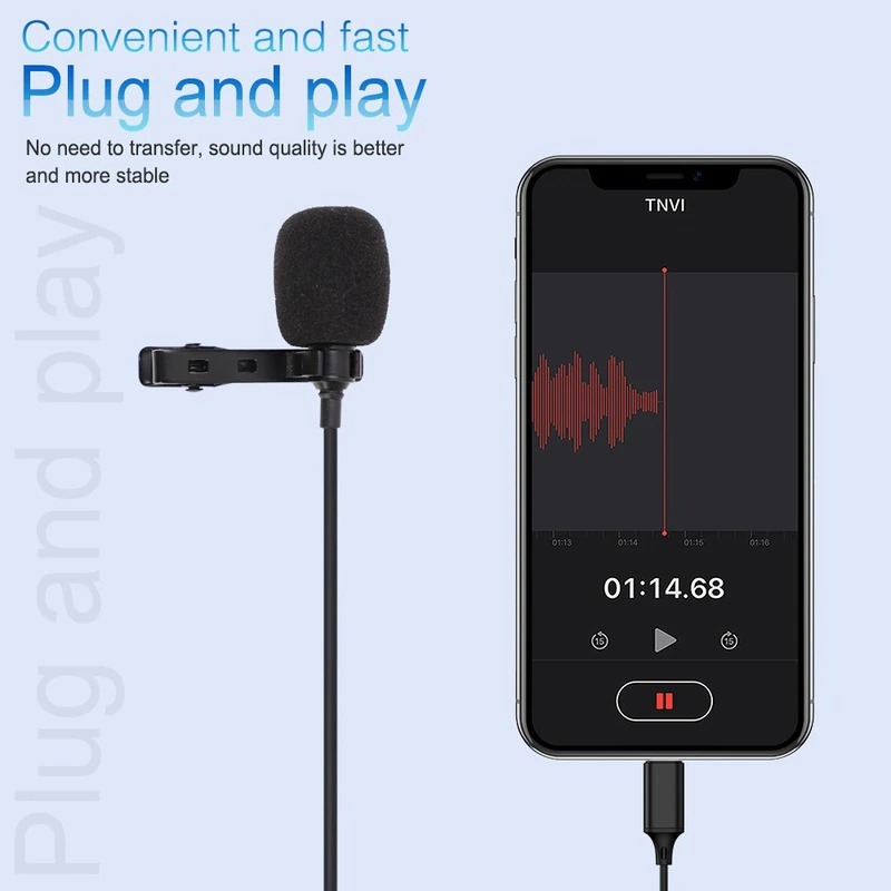 Micro Cài Áo Cho Điện Thoại Chân 3.5mm Type-C Lightning iPhone Android Thu Âm Nhạy Rõ Nét, mic thu âm điện thoại kẹp ve áo CuuLongstore
