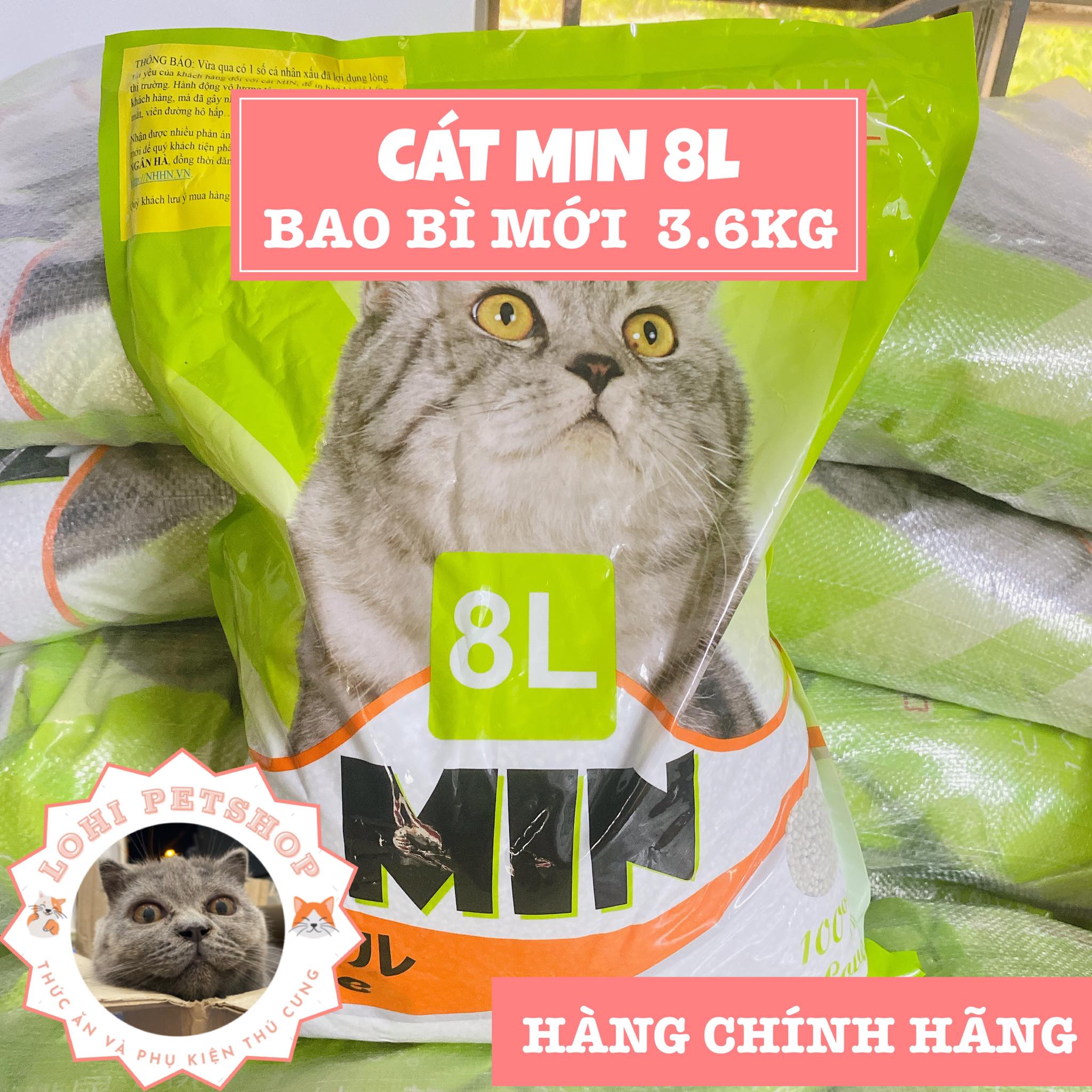 Cát vệ sinh cho mèo cát min 8L