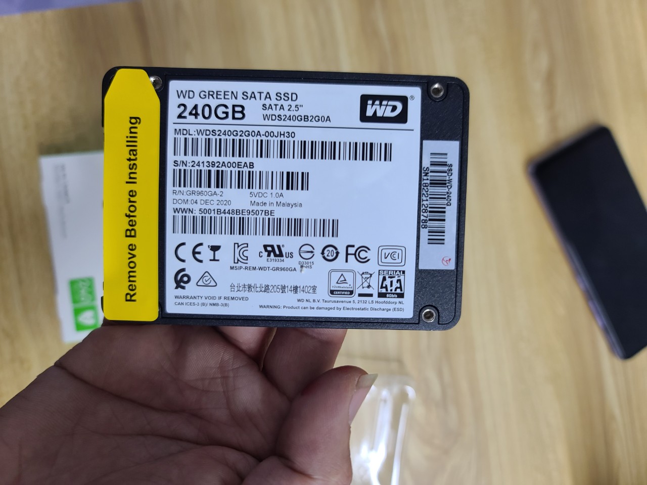 ssd 240gb hãng western bảo hành 36 tháng