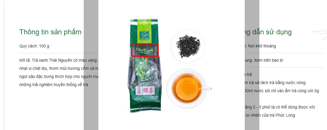 Trà Phúc Long Thái Nguyên Gói Nhỏ 100g