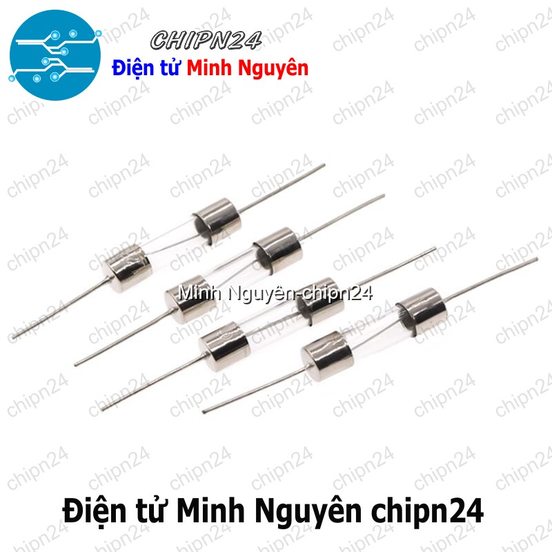 [5 cái] (K408) Cầu Chì Ống 5x20mm Chân Cắm (1A/2A/3A/4A/5A/6A/7A/8A/10A/12A/15A/20A/25A/3.15A/6.3A 250V) - [Chọn Loại] - HHH.00407