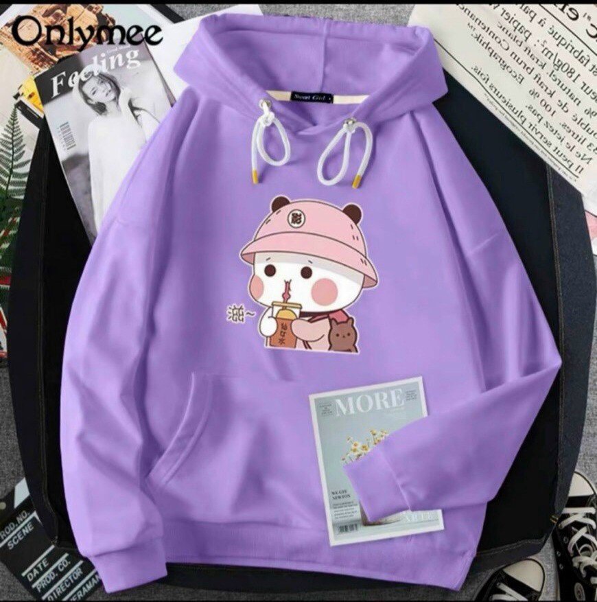Áo Khoác Nỉ Nữ Phối Túi Chéo Gấu Cute Phong Cách Trẻ trung Giá HOT HOT ƯEDFG