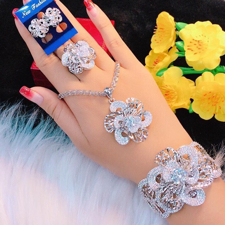 Bộ Trang Sức Mạ Bạc Giá Rẻ Gadoshop KB426021901 - Đeo Đi Tiệc Đi Chơi Làm Công Sở Cực Sang Chảnh Và Quý Phái