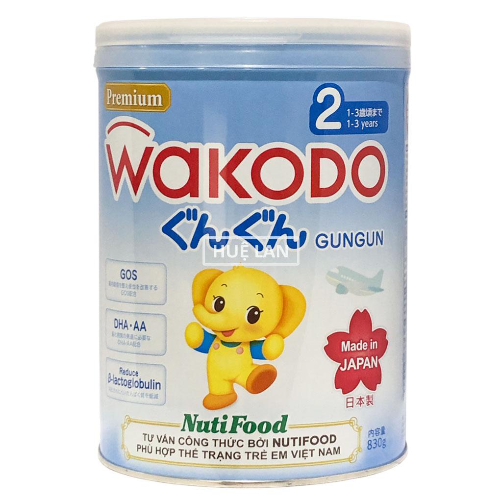 Sữa Bột Wakodo GunGun 2 - Hộp 830g (Dành cho trẻ từ 1~3 tuổi)