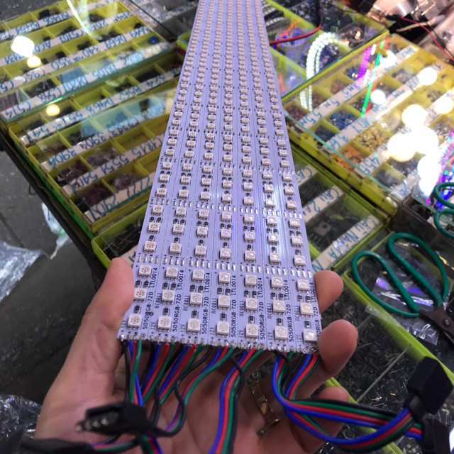 Hot-led thanh nhôm 7 mầu 5 thanh