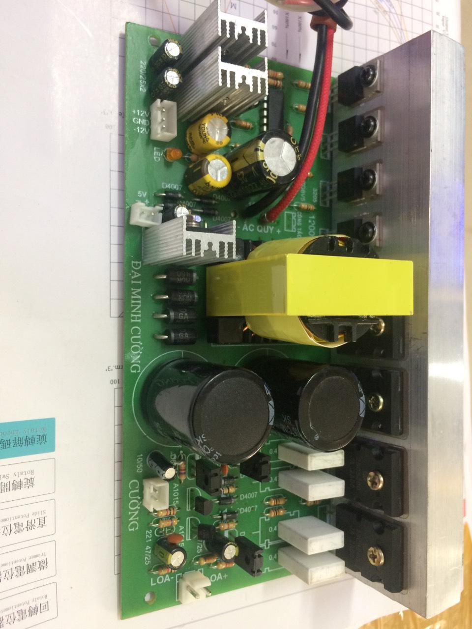 Bo công suất 800w 1 kênh nguồn đơn 12v