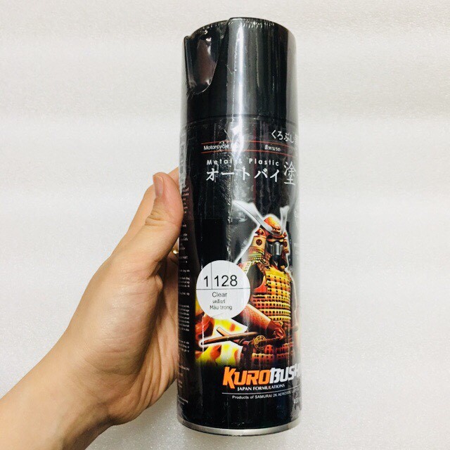 [HCM]Sơn xịt Samurai Bóng - 128 (không màu) (400ml)