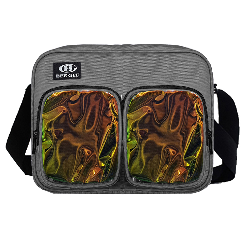 Túi đeo chéo nam nữ unsex thời trang kiếng bóng Hologram K010 BEE GEE BGS