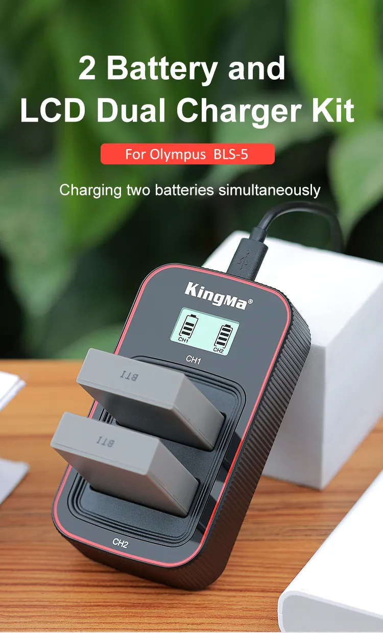 Olympus BLS1 BLS5 BLS50 | Pin và sạc máy ảnh Kingma Olympus EM10 EM5iii EPL10 EPL9 EPL8 EPL7 EPL6 EPL5 EPL4 EPL3 EPL2 EPL1 EP1 EP2 EP3 E600 E400