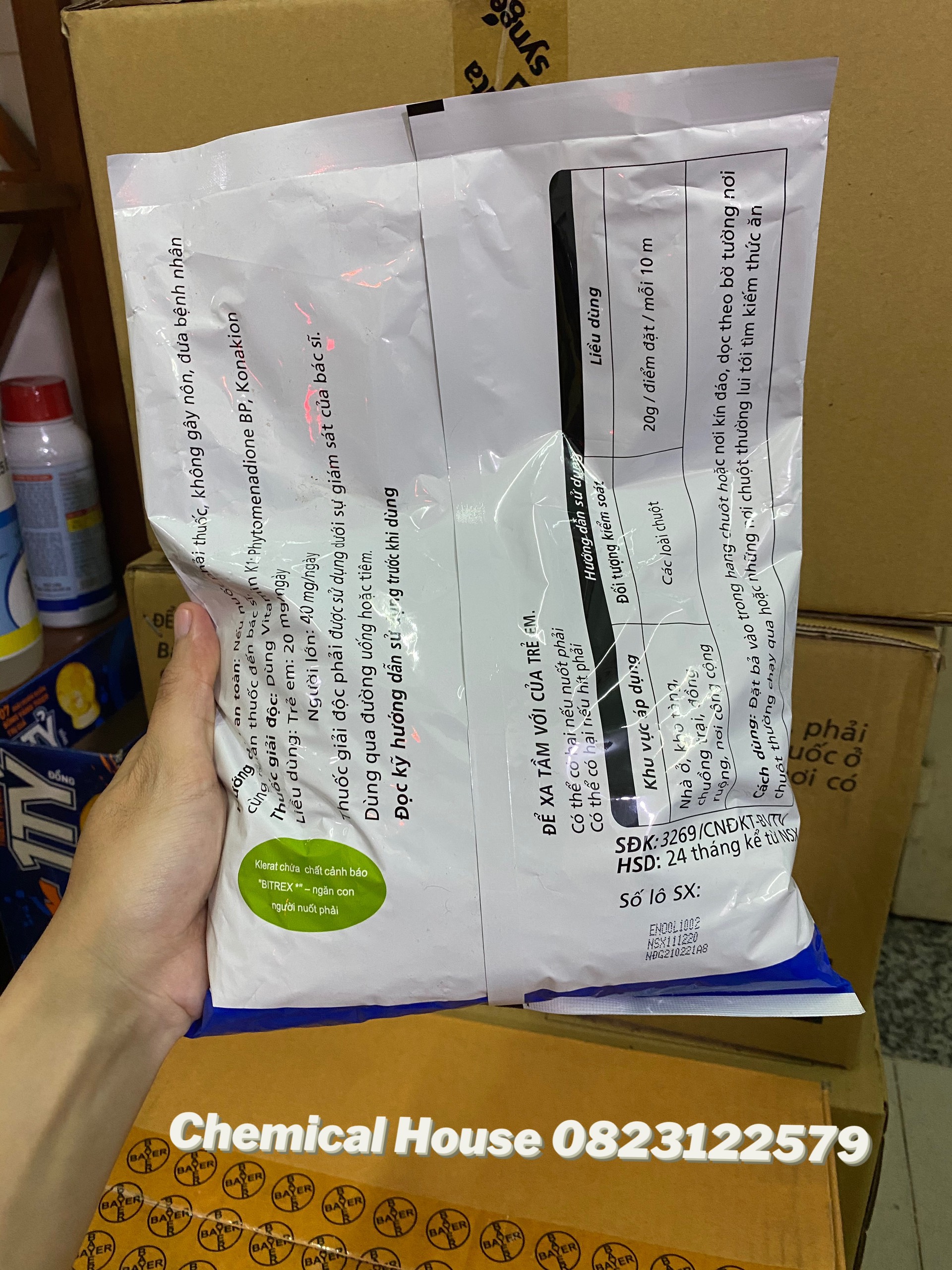 Thuốc diệt chuột Klerat túi 1kg