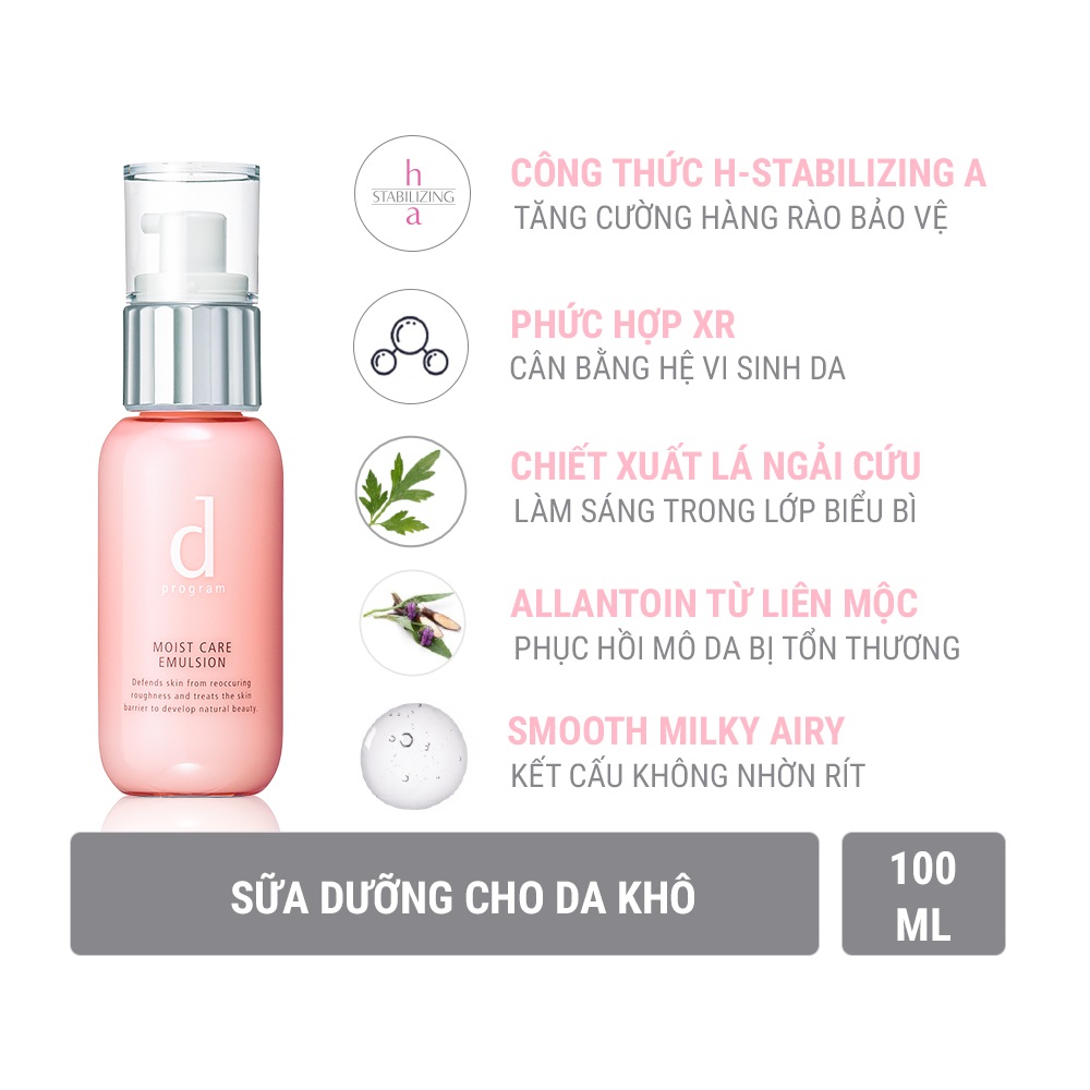 [HCM]Sữa dưỡng D Program giúp cải thiện tình trạng da khô Moist Care 100ml