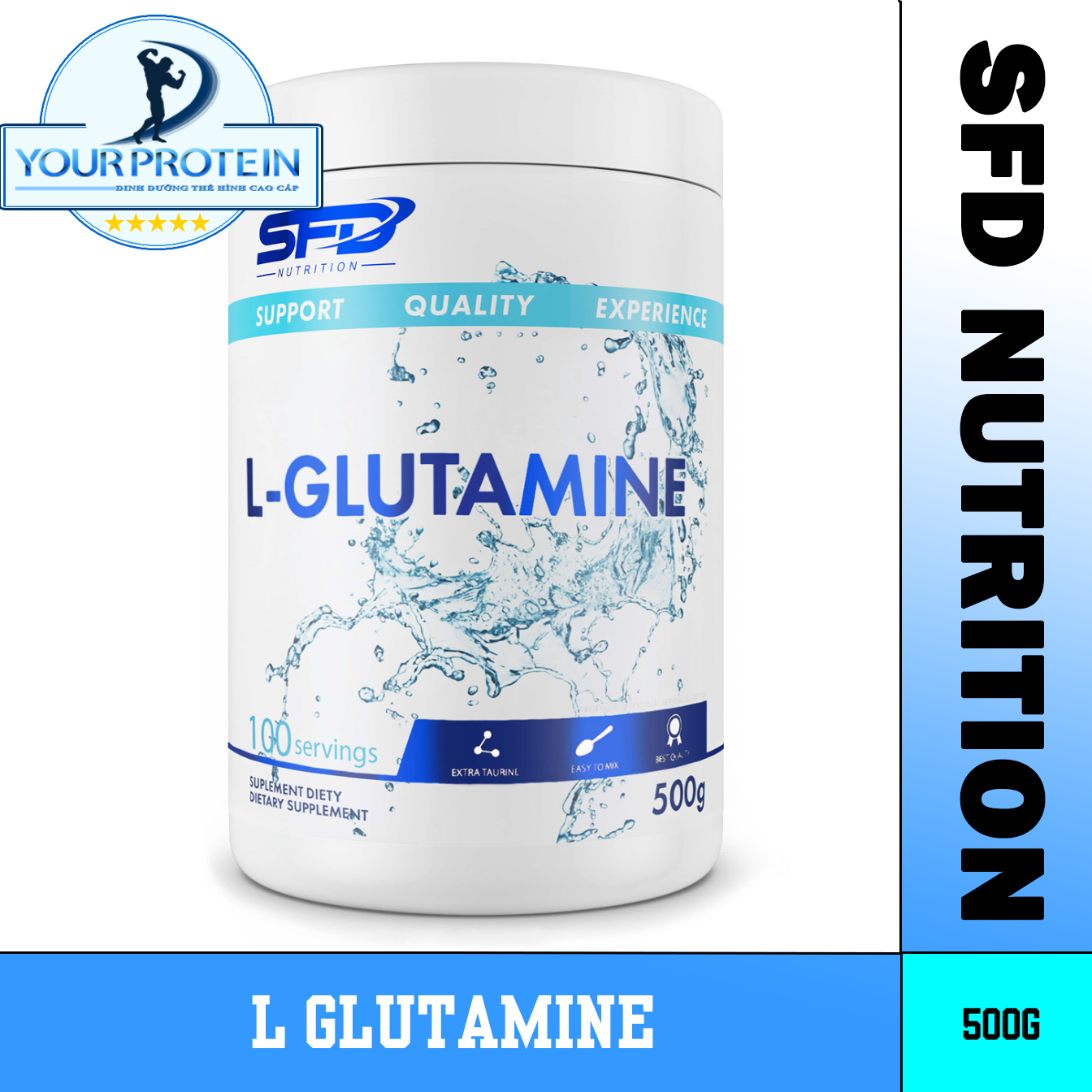SFD Nutrition L-Glutamine 500g