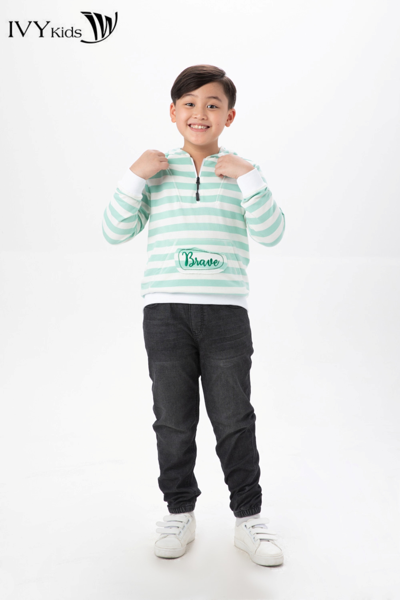 [TỪ 15-17.8 | VOUCHER 188K] Hoodie bé trai Brave IVY moda MS 59K1432