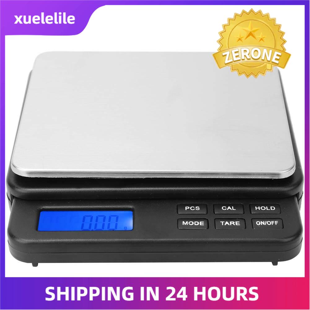 High Precision Mini Digital Kitchen Scale Electric Weighing Scale with Blue Backlit Display 1000g/0.01g