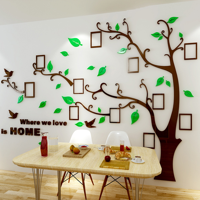 Tranh mica EPeBen dán tường nổi 3d hình khung ảnh chủ đề gia đình family decor trang trí phòng khách, nhà cửa