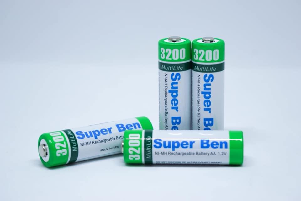 [HCM]Pin sạc AA Super Ben  3200mAh -  Vỉ 4 Viên