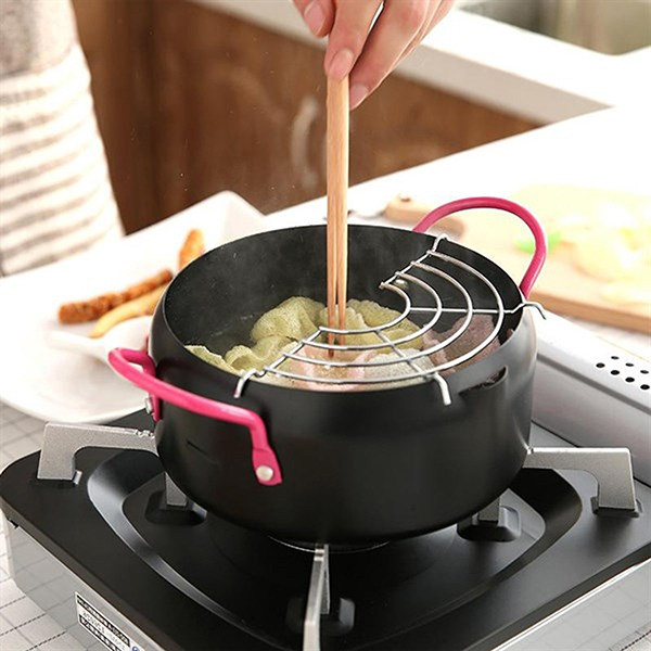 Nồi chiên 18cm có kèm vỉ lọc dầu
