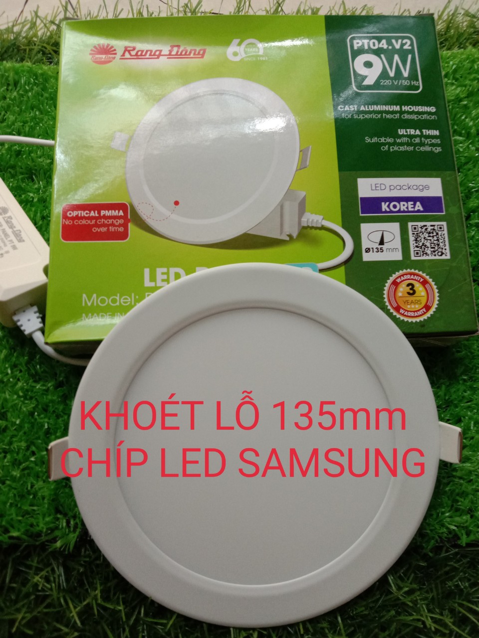 Đèn LED âm trần Rạng Đông 9w,12w(PT04.V2)