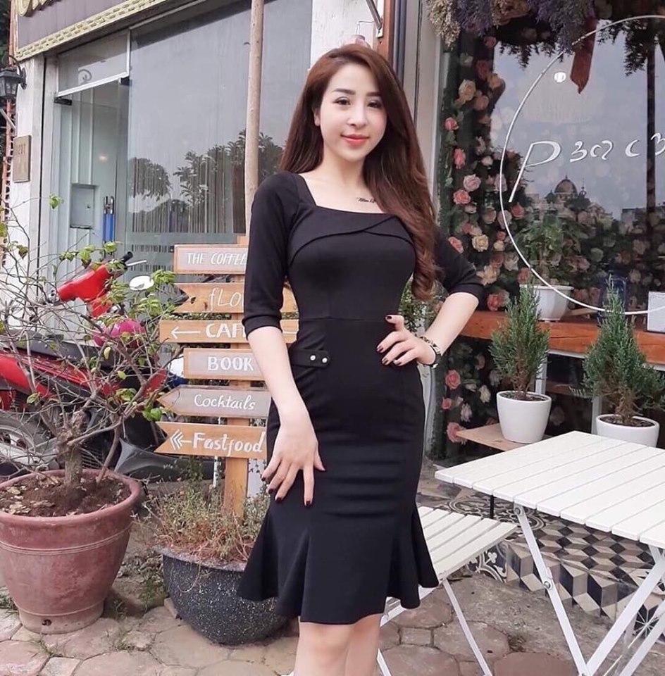 Đầm Nữ ( Váy Nữ ) Hai Dây Đuôi Cá Tay Lỡ Thời Trang Bambo