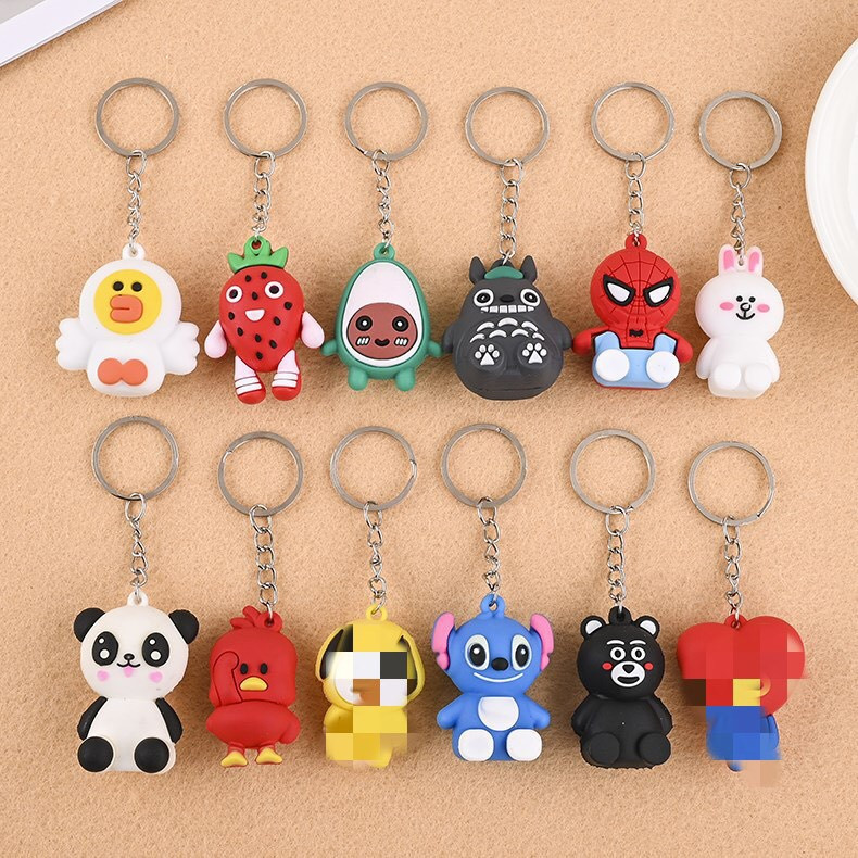 Móc Khóa Búp Bê Hình Nhân Vật Hoạt Hình ( Nhiều Mẫu ) - Móc Khoá Nhân Vật Hoạt Hình 3D Treo Balo Túi Xách Siêu Đáng Yêu