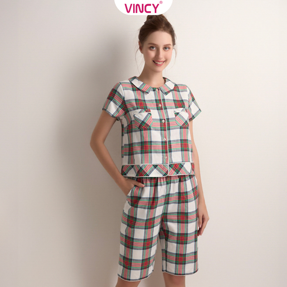 [Mua 3 giảm 20%, mua 2 giảm 15%] Bộ Đồ Kate Lửng Nữ Vincy Thoáng Mát  BKL036W11