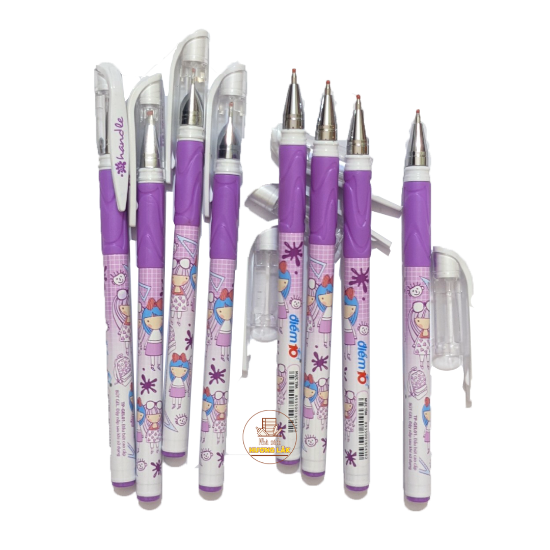 Bút Gel Điểm 10 Handle TP-GEL01, mực tím  (combo 2 cây)