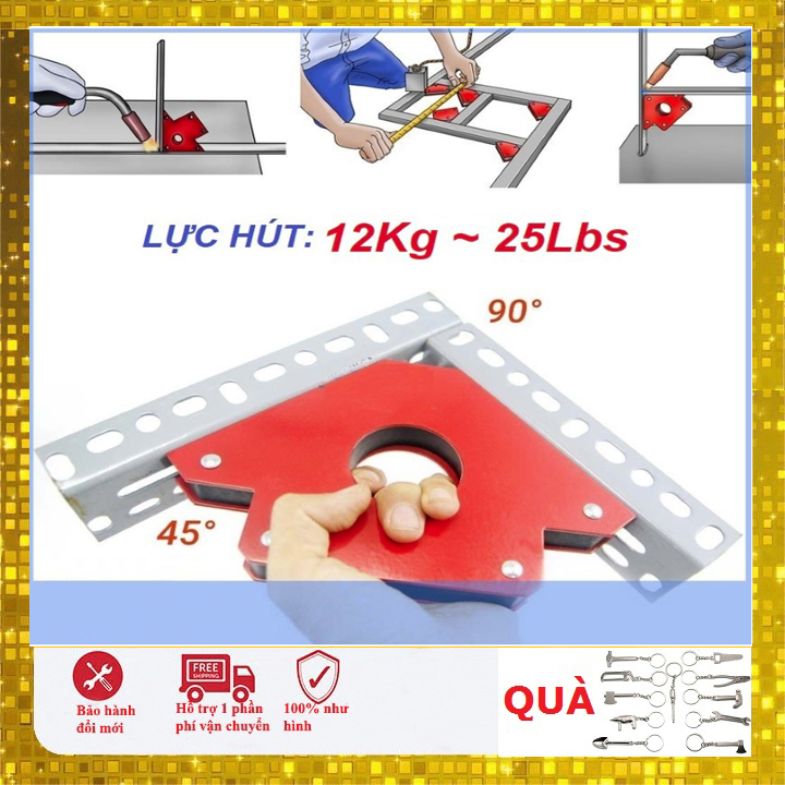 Nam châm ke góc có lỗ lực hút 12kg,nam châm thợ hàn