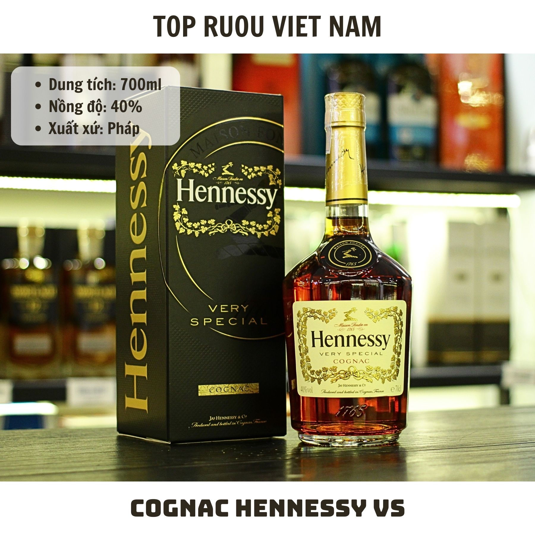 [Top Rượu VN] Rượu Cognac Hennessy Very Special - Hennessy Gold 700ml [Chính Hãng]