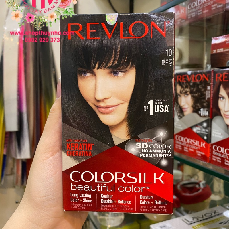 Thuốc nhuộm tóc Revlon ColorSilk số 10 - Đen cao cấp