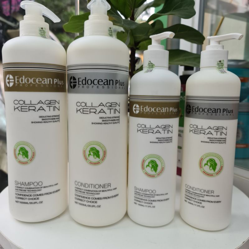 DẦU GỘI XẢ EDOCEAN PLUS COLLAGEN KERATIN 500ml - 1000ml