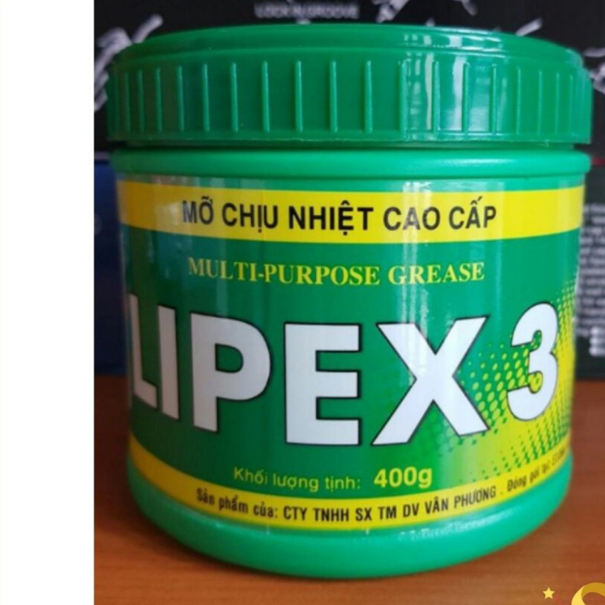 Mỡ Bò Chịu Nhiệt Cao Cấp LIPEX 3 400g.HÒA PHÁT