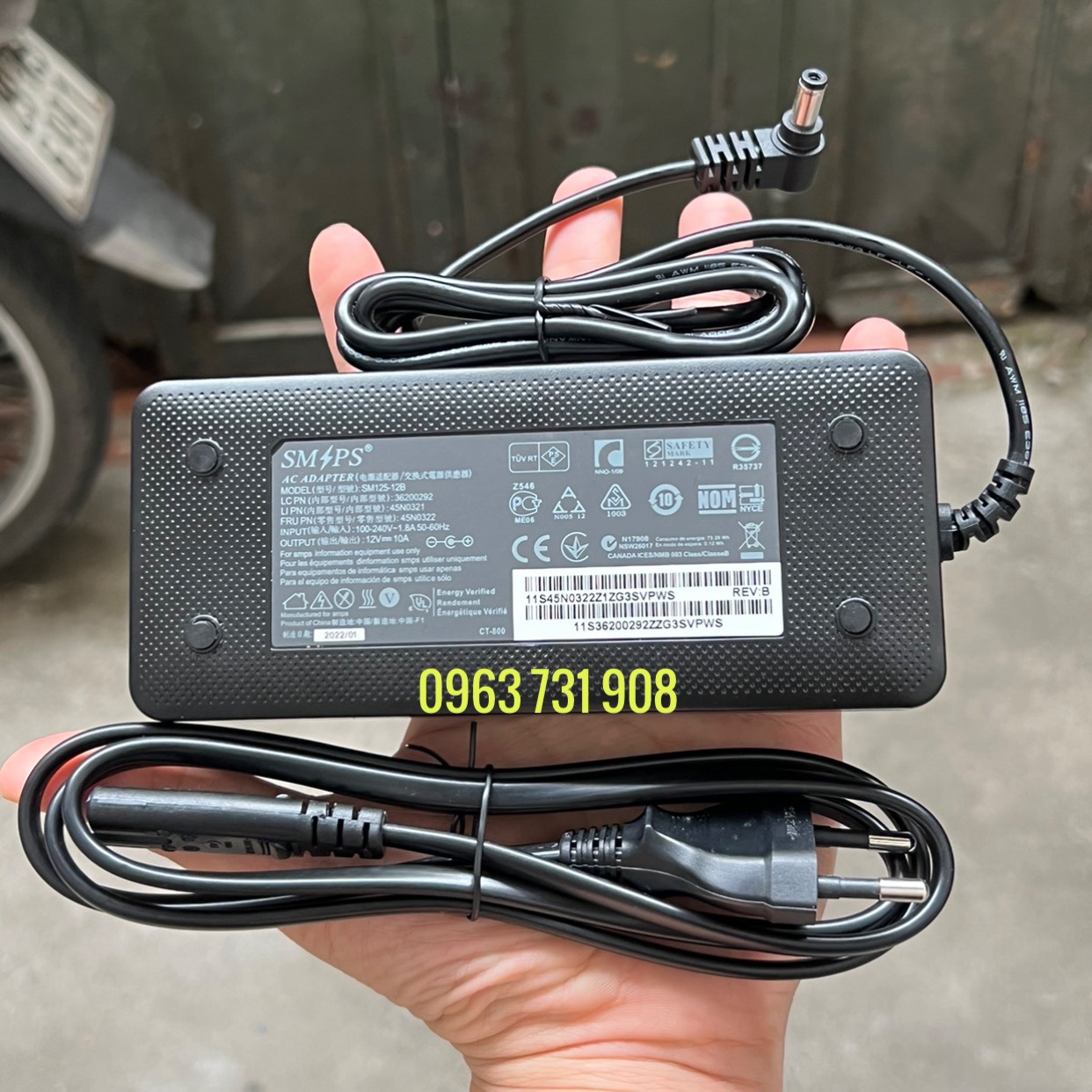 Adapter nguồn 12V 10A chính hãng bảo hành 12 tháng