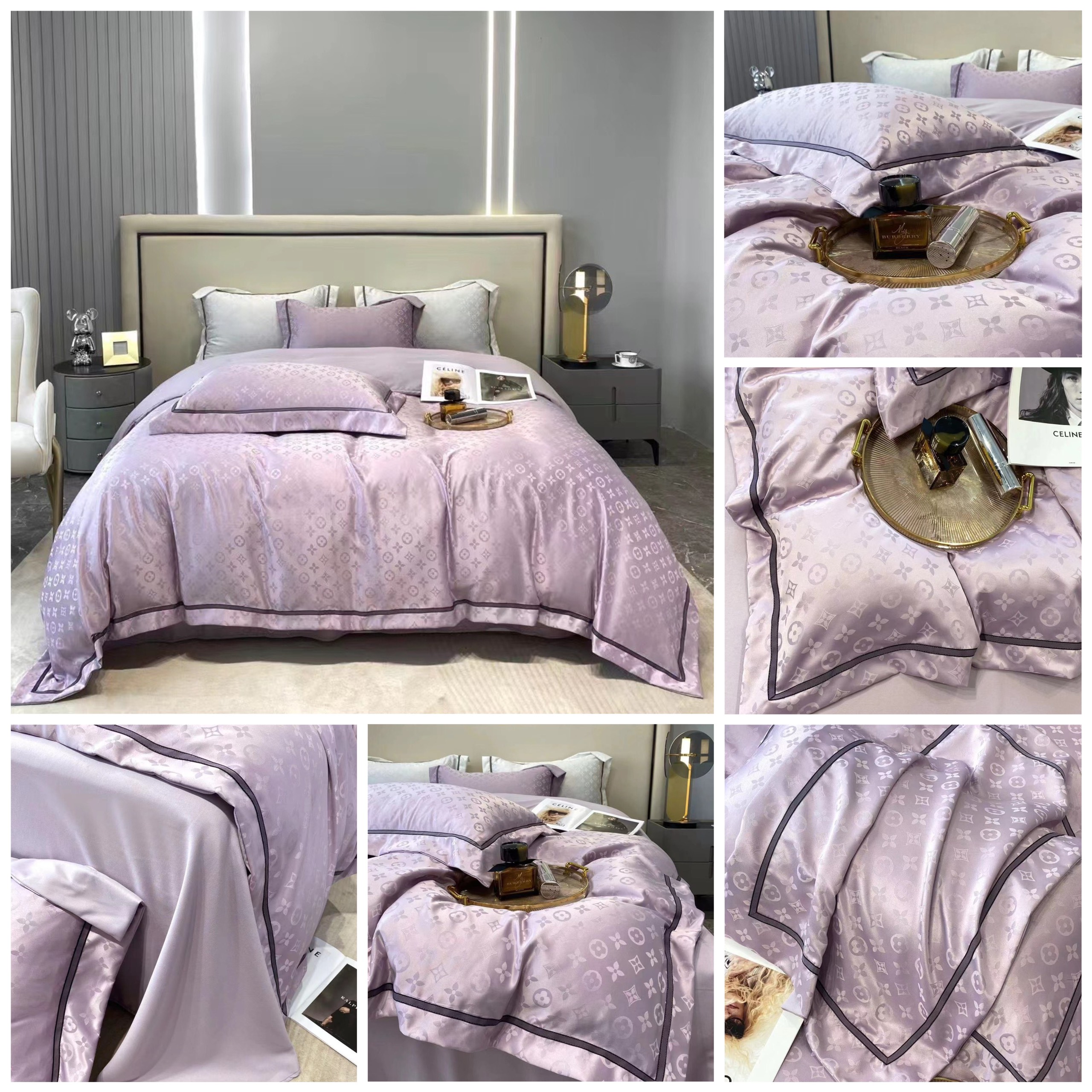 💥 set 4 món vỏ chăn ga gối phi lụa dệt chìm thương hiệu nhập khẩu