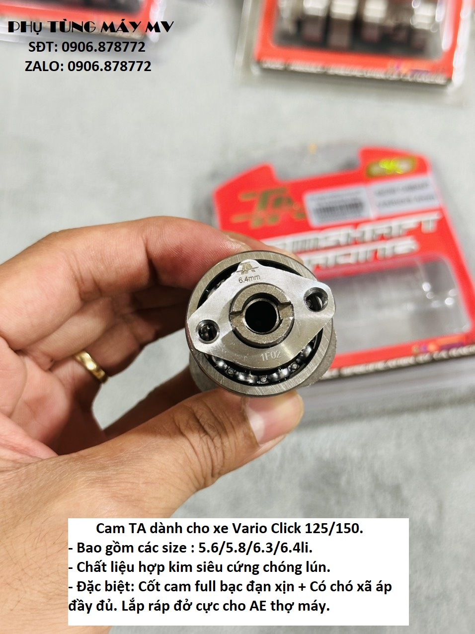 Cam TA size 5.6/5.8/6.3/6.4li dành cho xe Vario Click